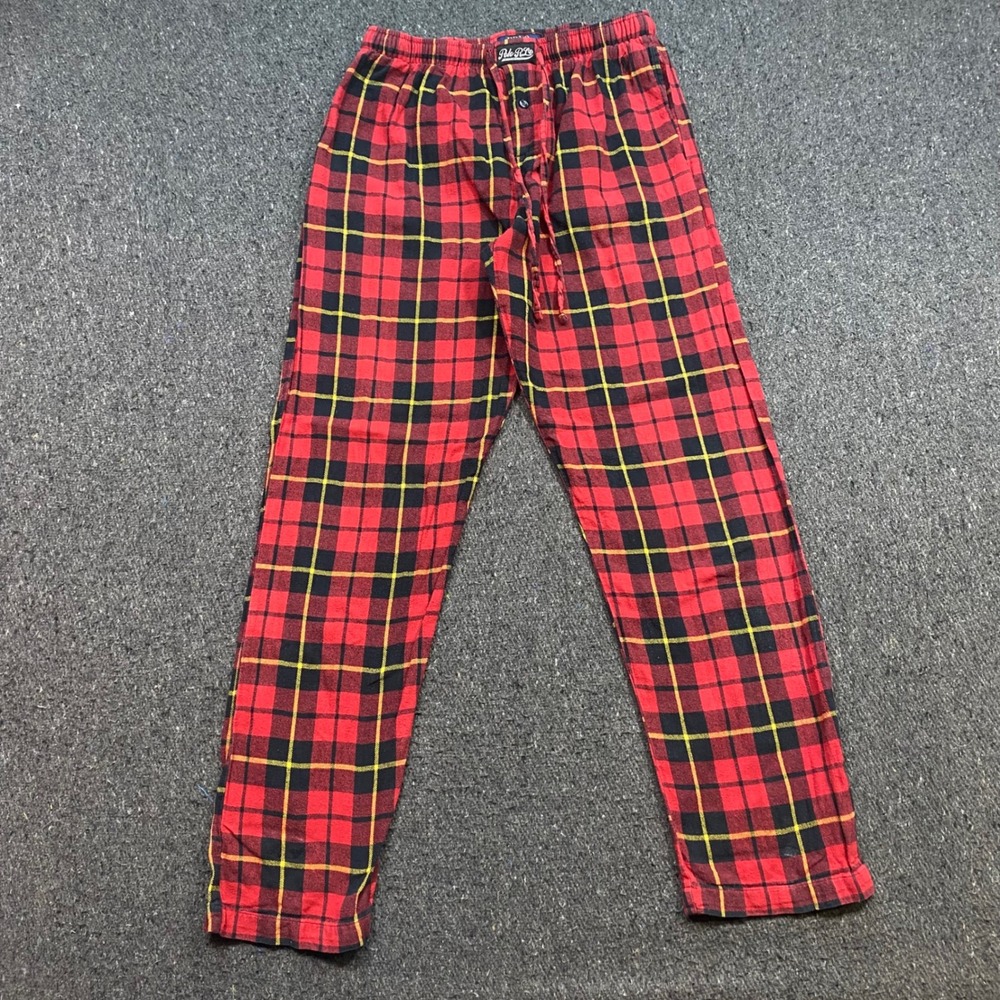 Polo Ralph Lauren Pajama Pants Sz M Mens Red Plaid Loungewear Sleepwear Tartan